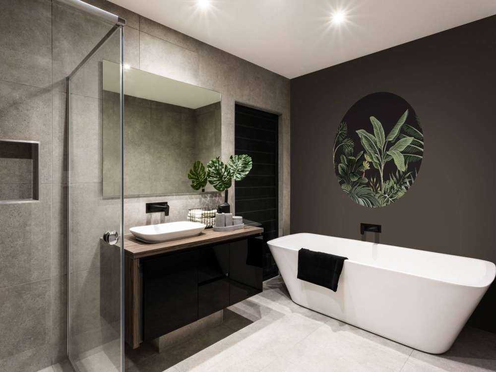 Tropisk palm på mörk bakgrund