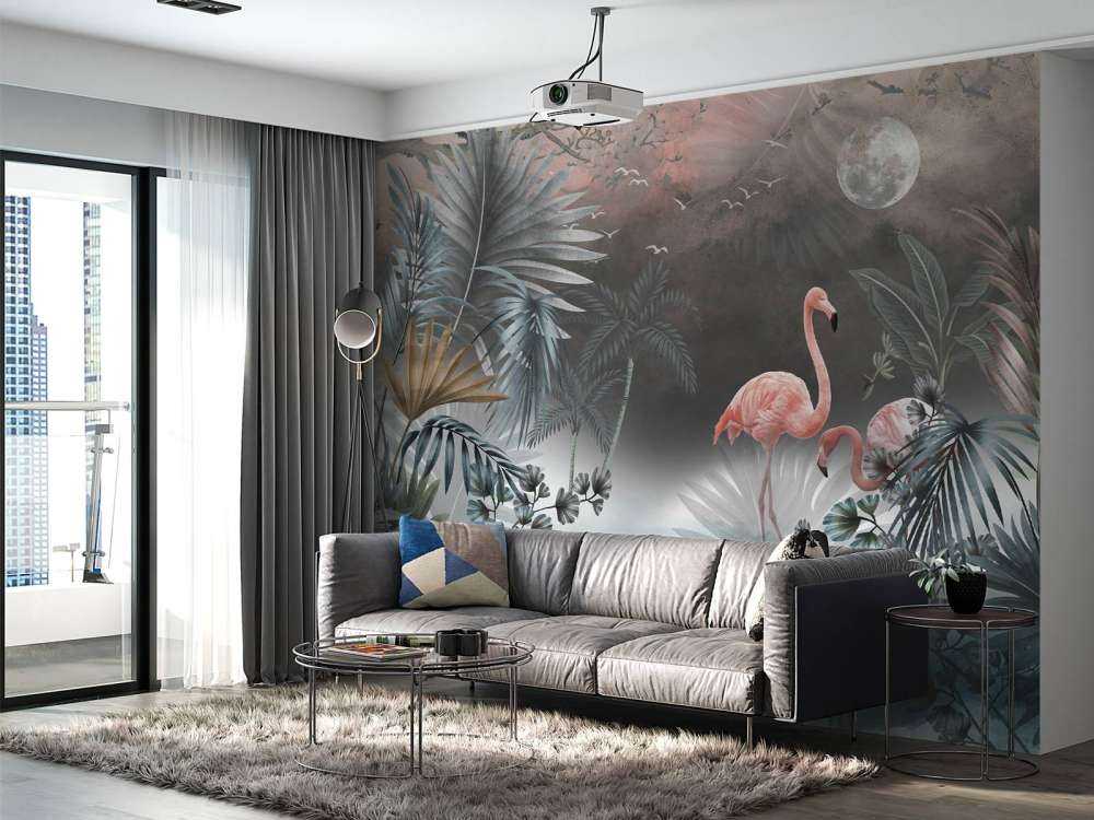 Flamingos på natten