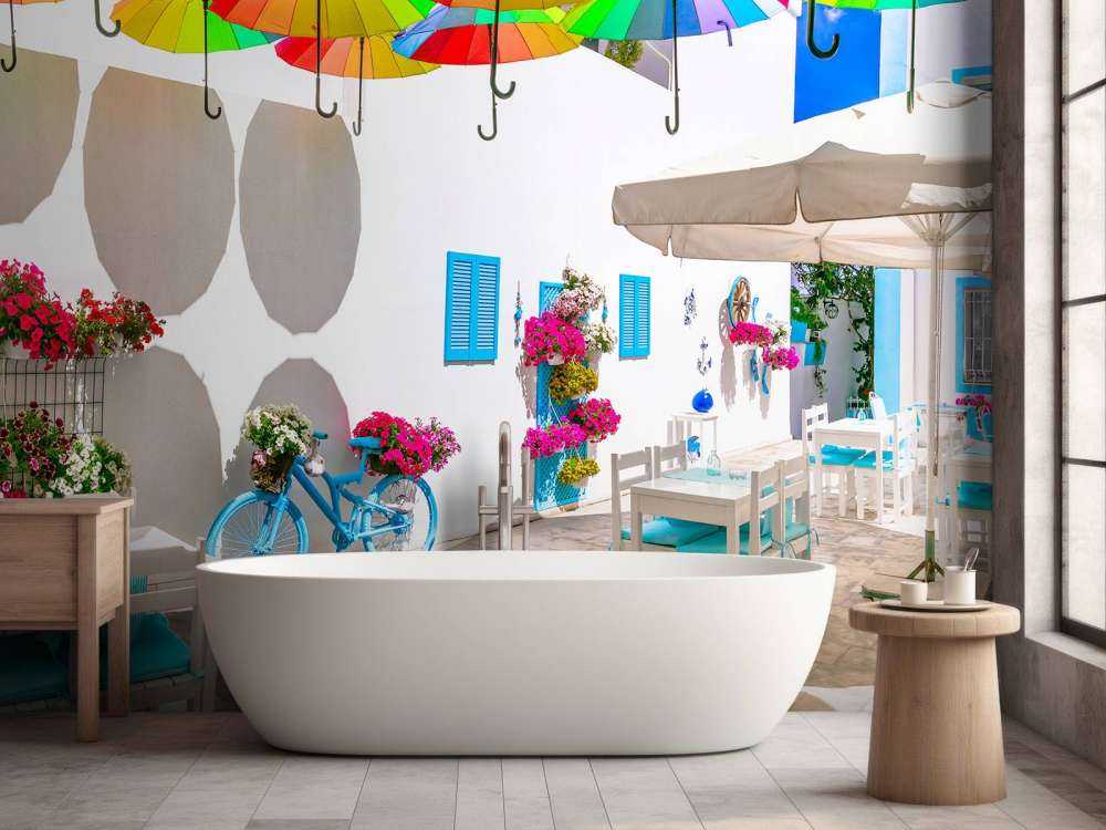 Gammal cykel vid en restaurang