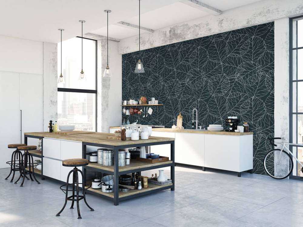 Illustrerat bladmönster