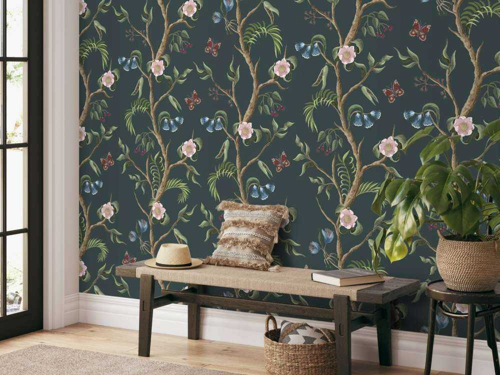 Mönster av blommande blommor