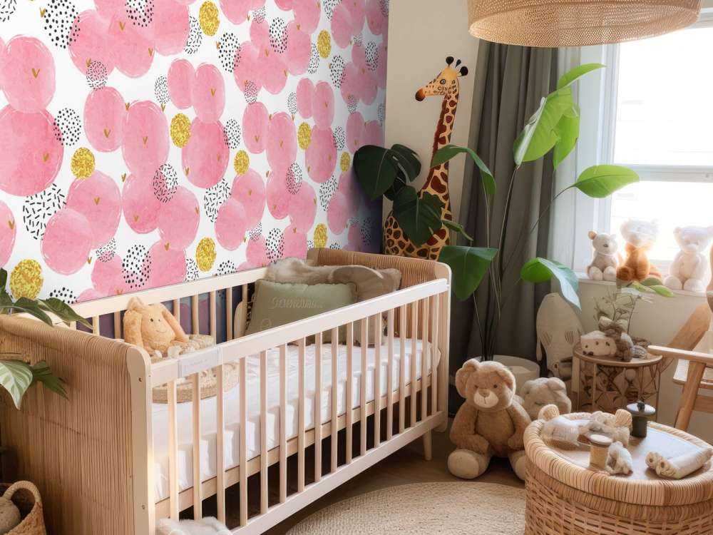 Rosa og gyldne sirkler