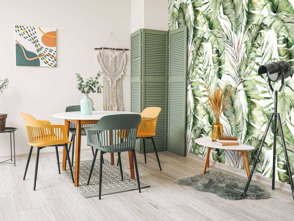 Grønt palmebladmønster