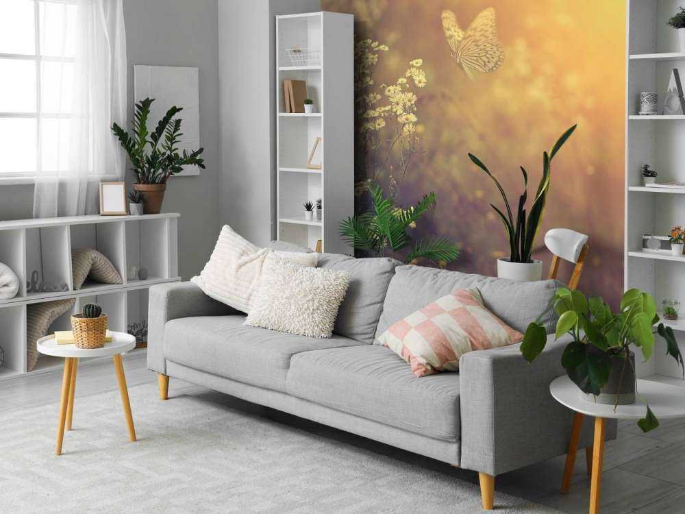 Sommerfugl med blomster