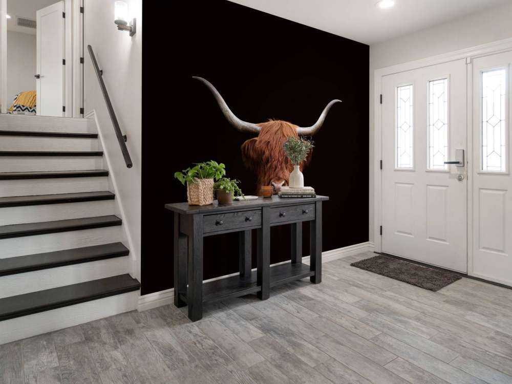 Det skotske høylandet på mørkt tapet