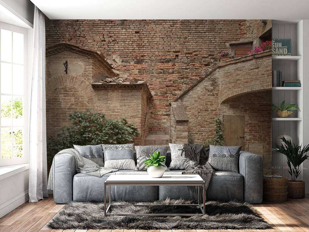 Gårdsplass i Italia