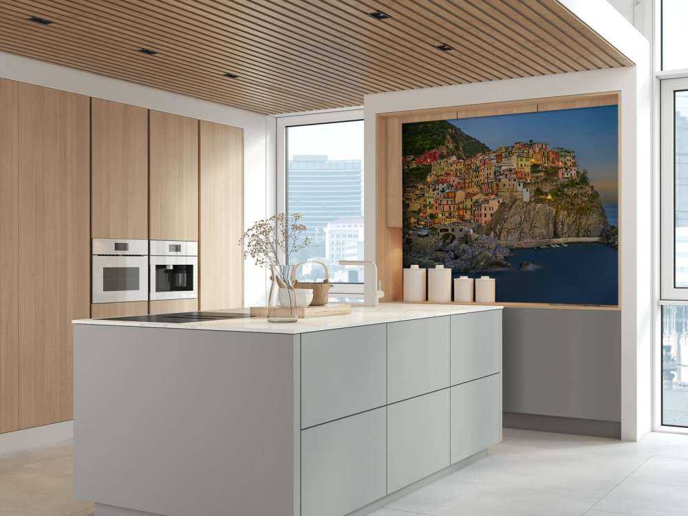 Fargede hus i Italia