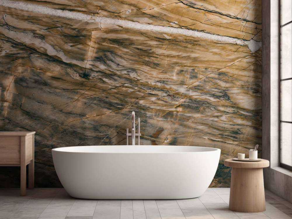 Marmor med gul fargetone