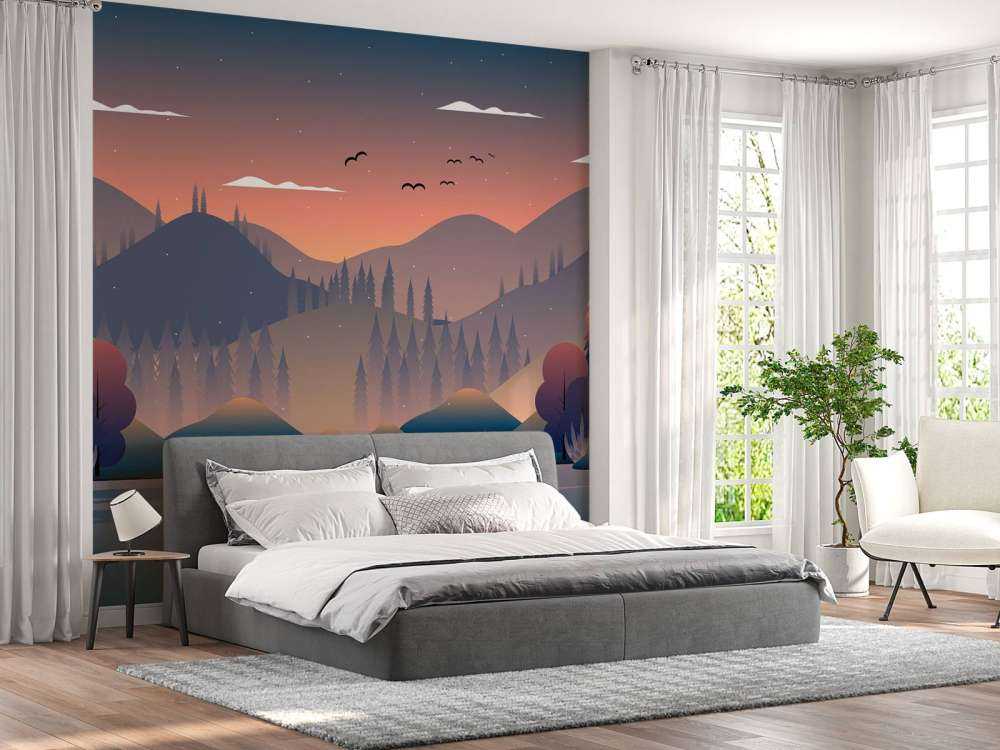 Høst skog illustrasjon