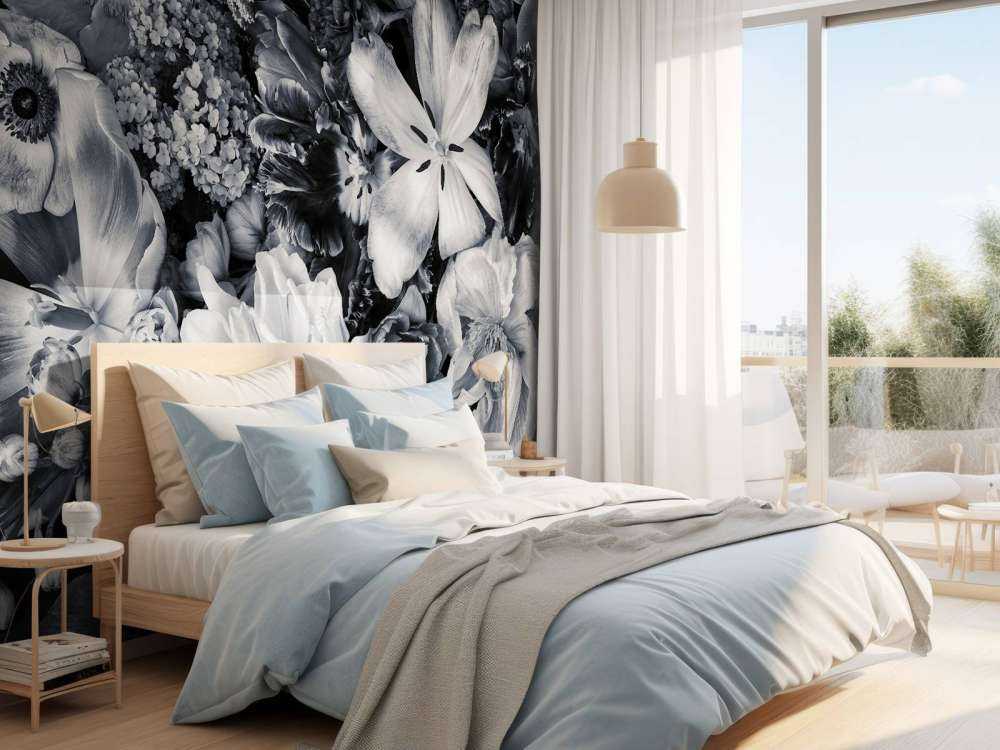 Bukett med forskjellige blomster