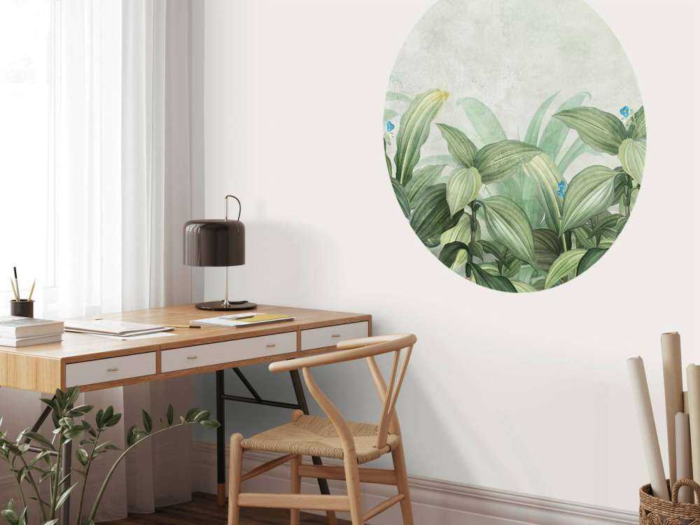 Broket gress med blomster