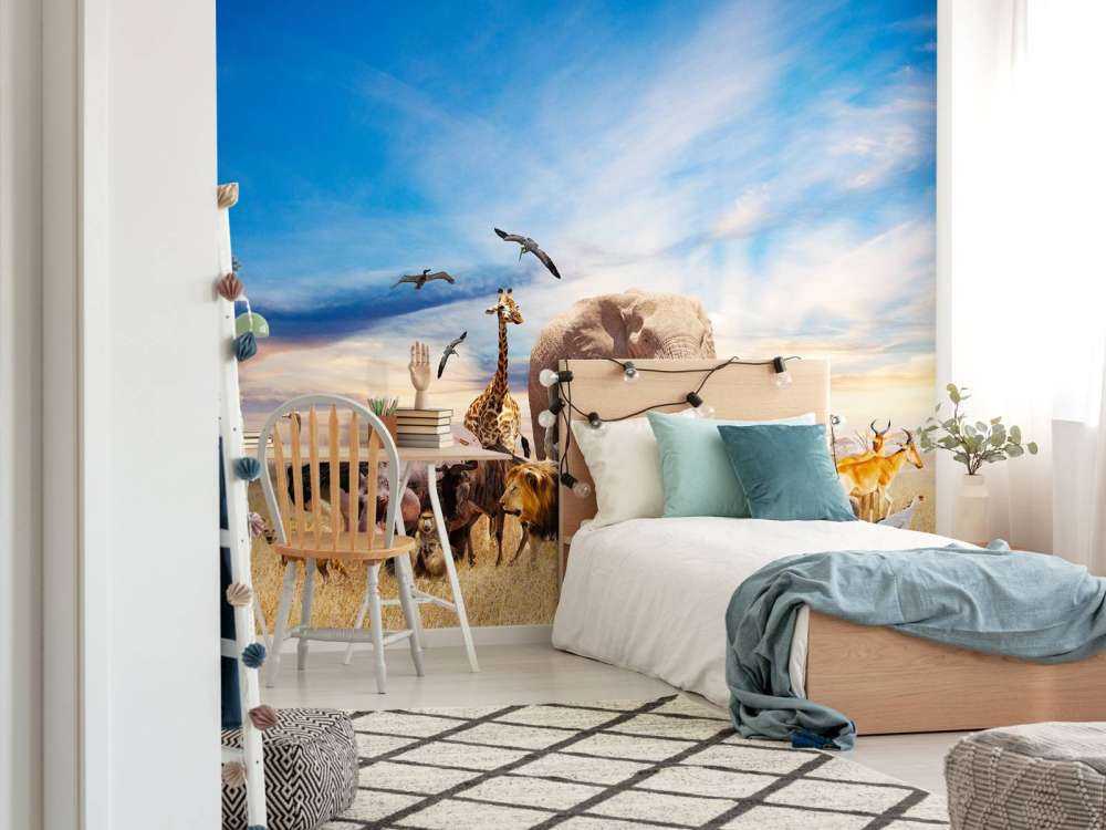 Gruppe afrikanske dyr