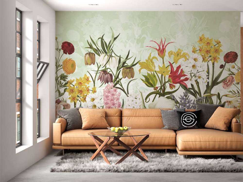 Vårblomster - Frisk Myntegrønn