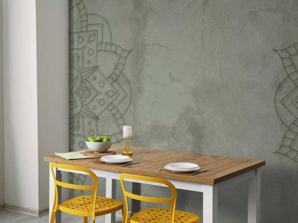 Grønn forvitret mandala