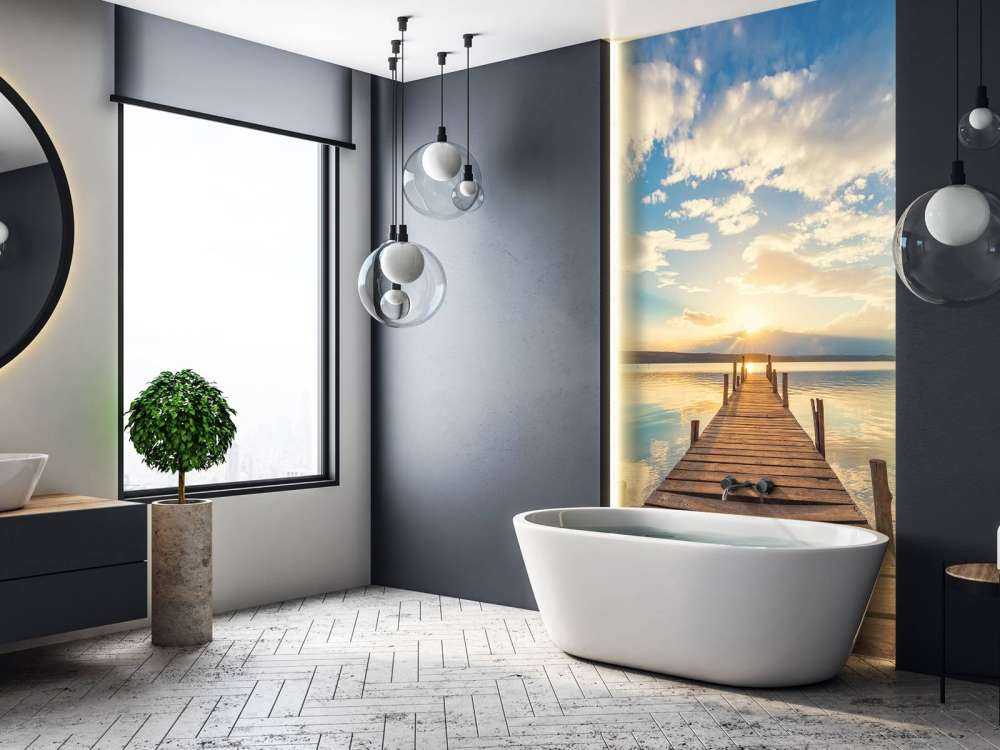 Anløbsbro ved søen