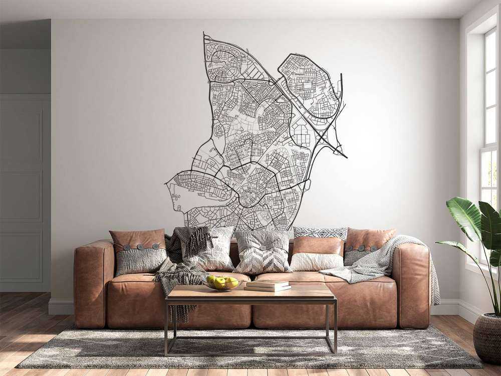 Kort over Amersfoort, hvid