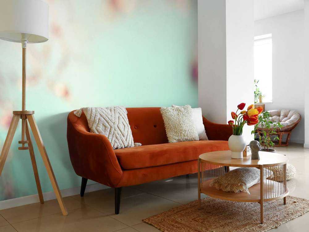 Lyserød blomst gren