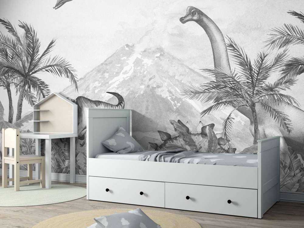Dino er i sort og hvid