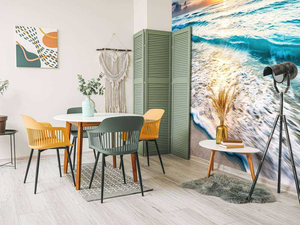 Zonsondergang boven zee