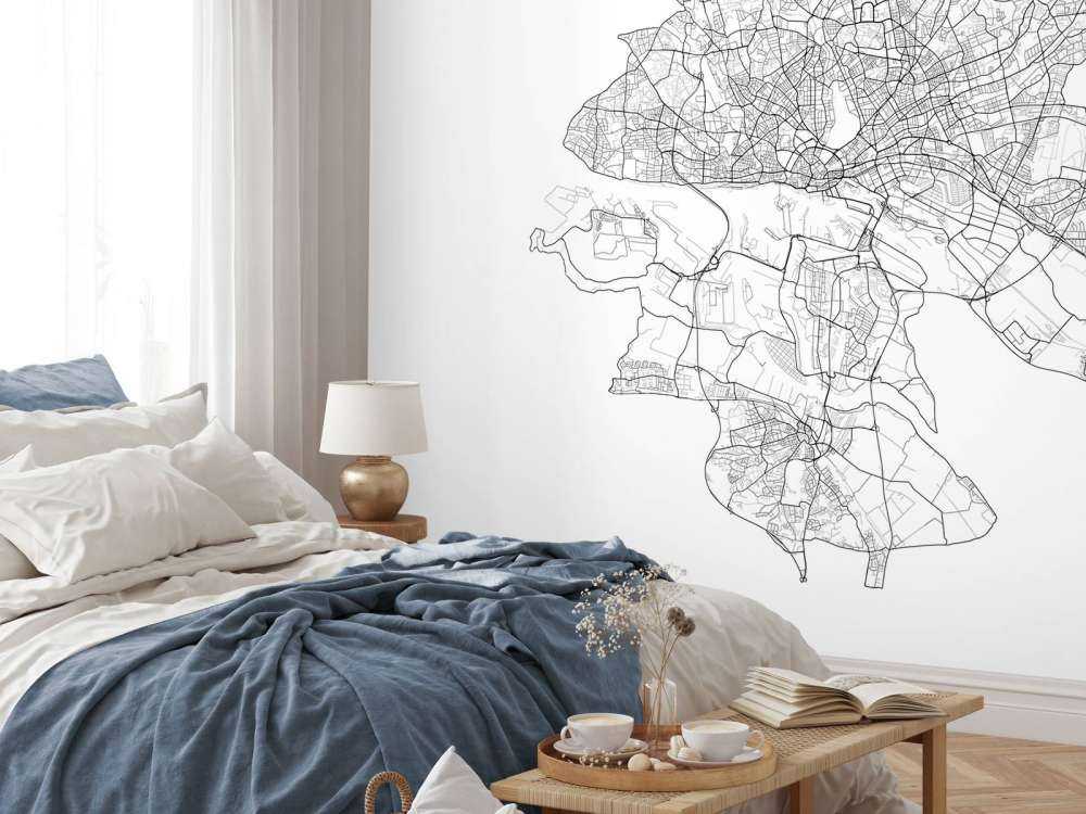 Kort over Hamborg, hvid