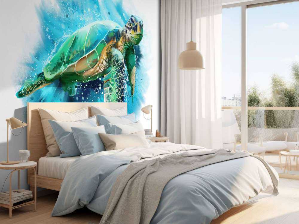 Signeret havskildpadde