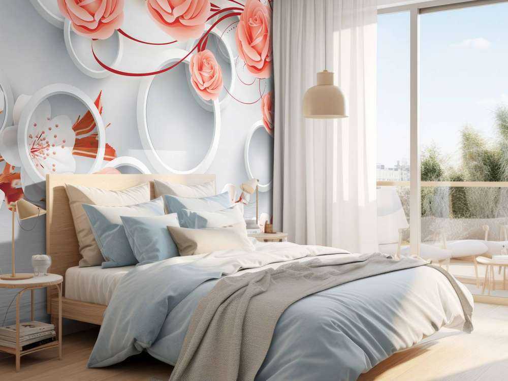 3D sirkler og blomster