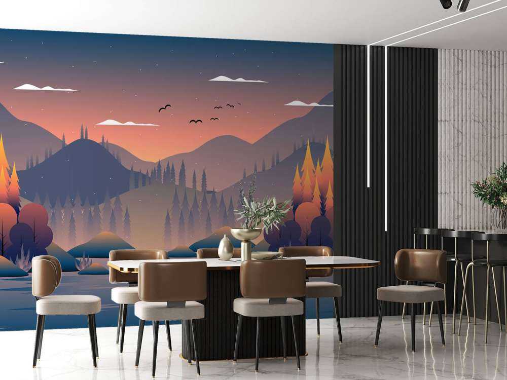 Høst skog illustrasjon