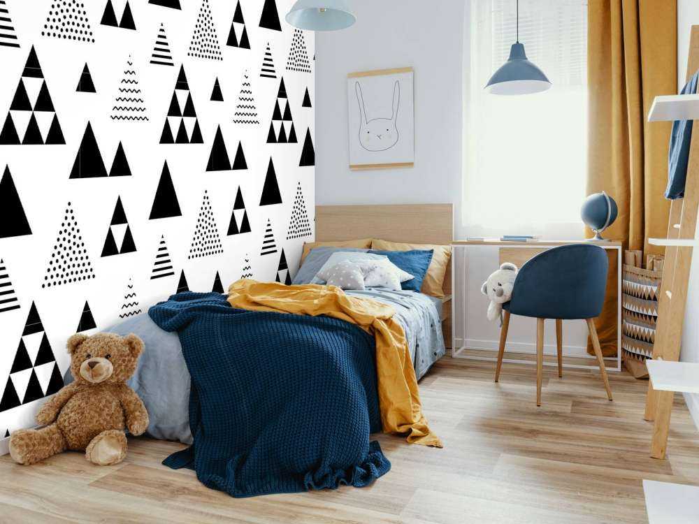 Trekanter i svart og hvitt