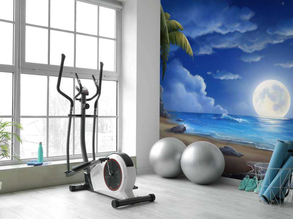 Vakker strand om natten