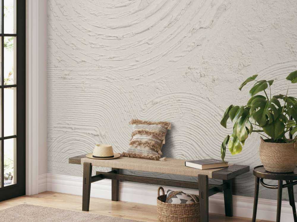 Organiske former og linjer i off-white