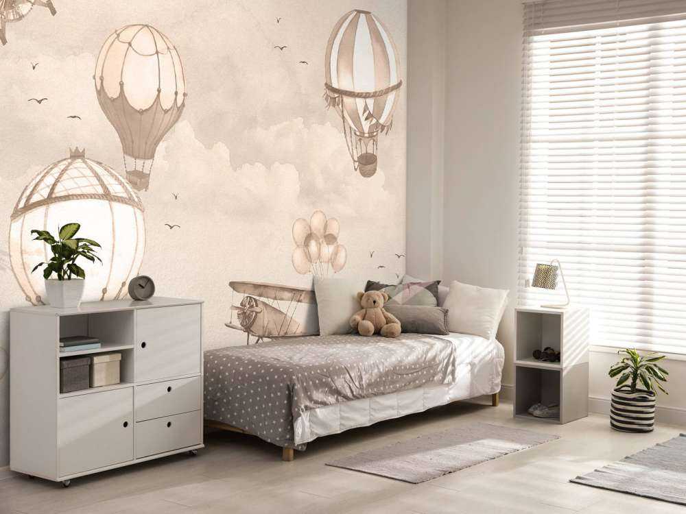 Varmluftsballonger i taupe