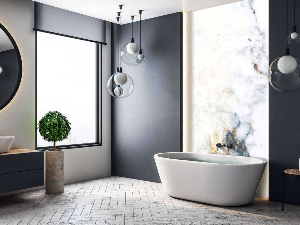 Hvit marmor med grå nyanser