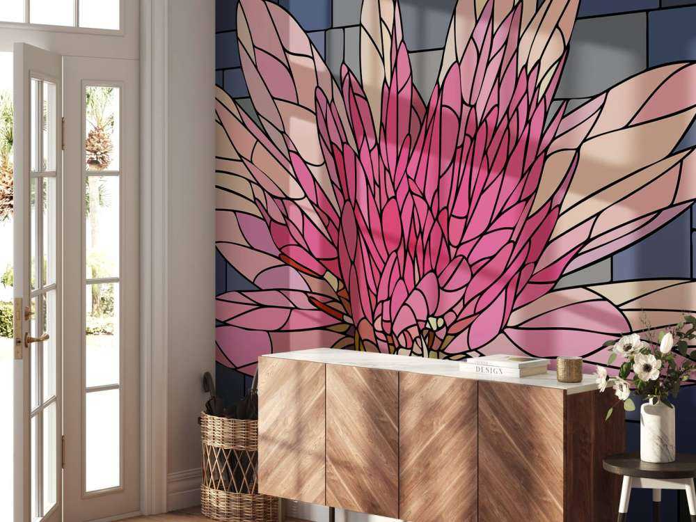 Rosa blomst i blomst