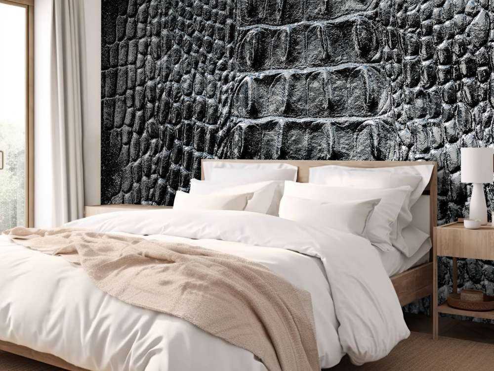 Krokodilleskinn svart