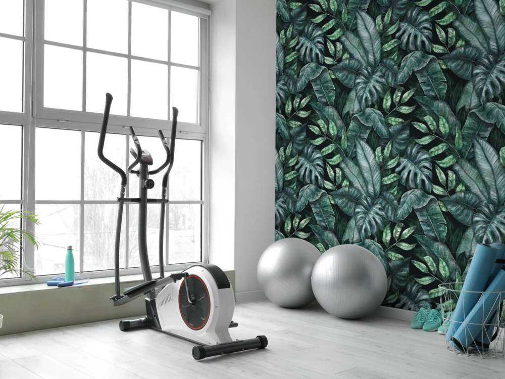 Botanisk mønster med palmeblader