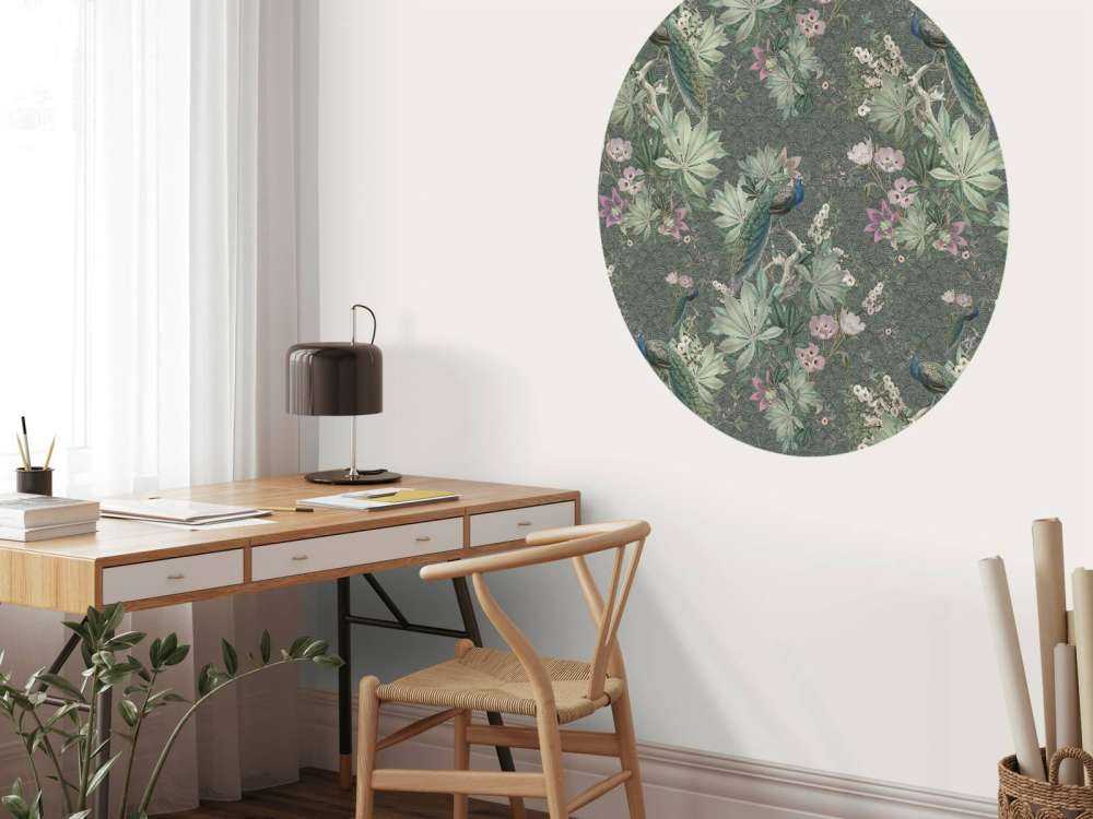 Vintage hagepåfugler - mørkegrønn