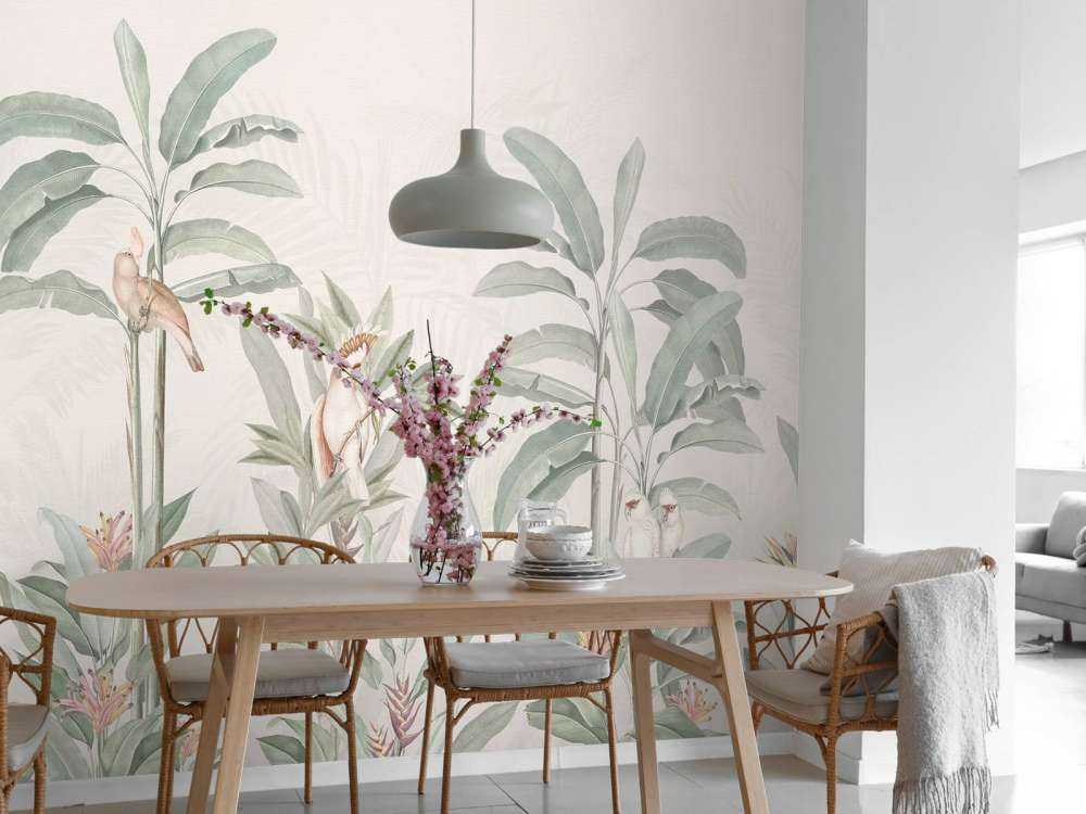 Vintage jungellandskap - pastell