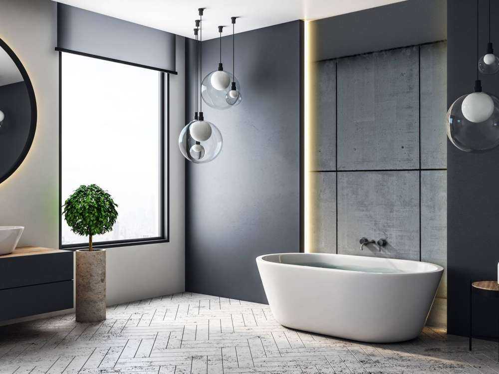 Boksesekk med tapet i betong