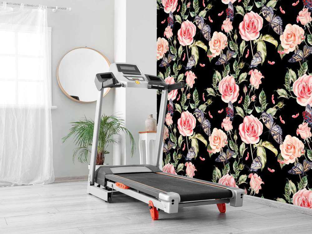 Blomster og sommerfugler i akvarell