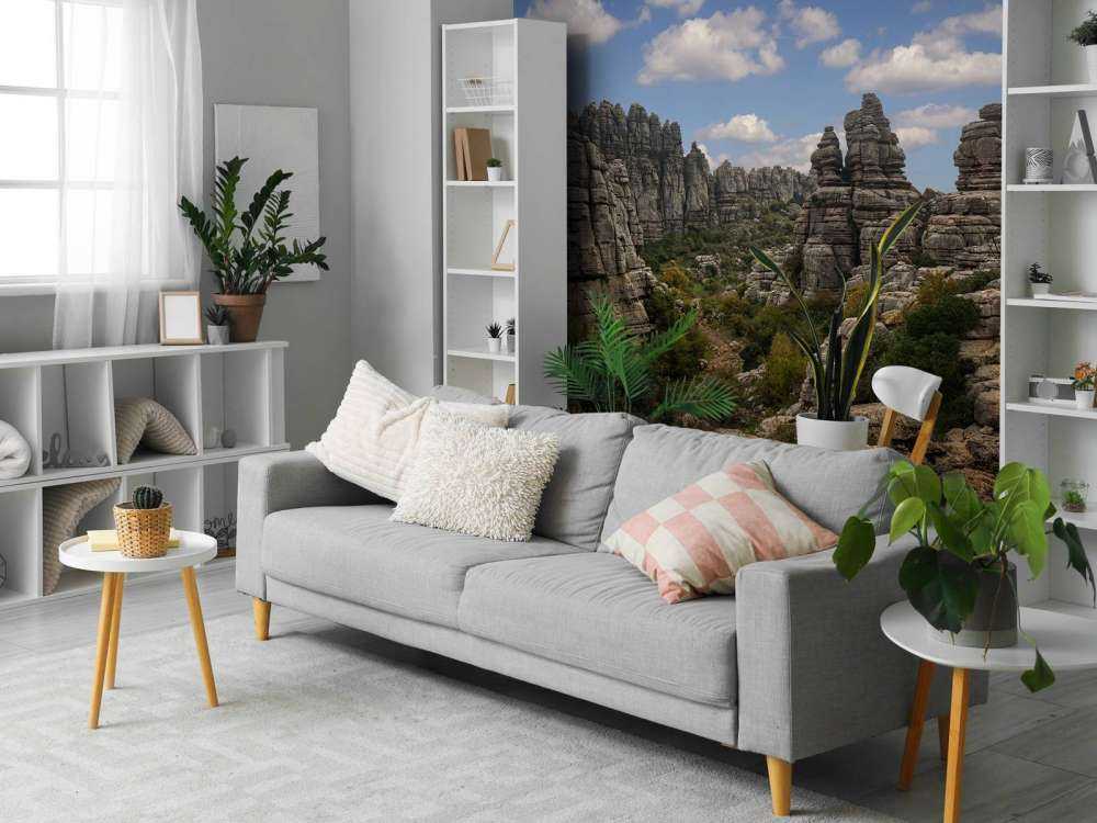 Vaggar med blå himmel