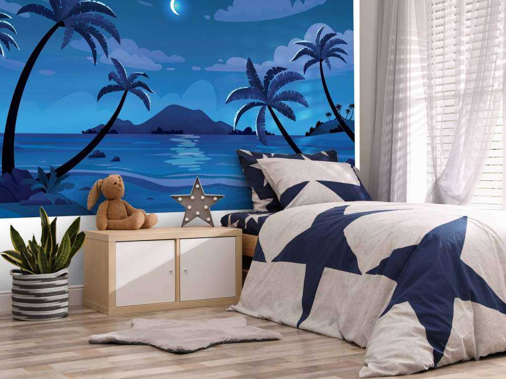 Vacker utsikt på natten