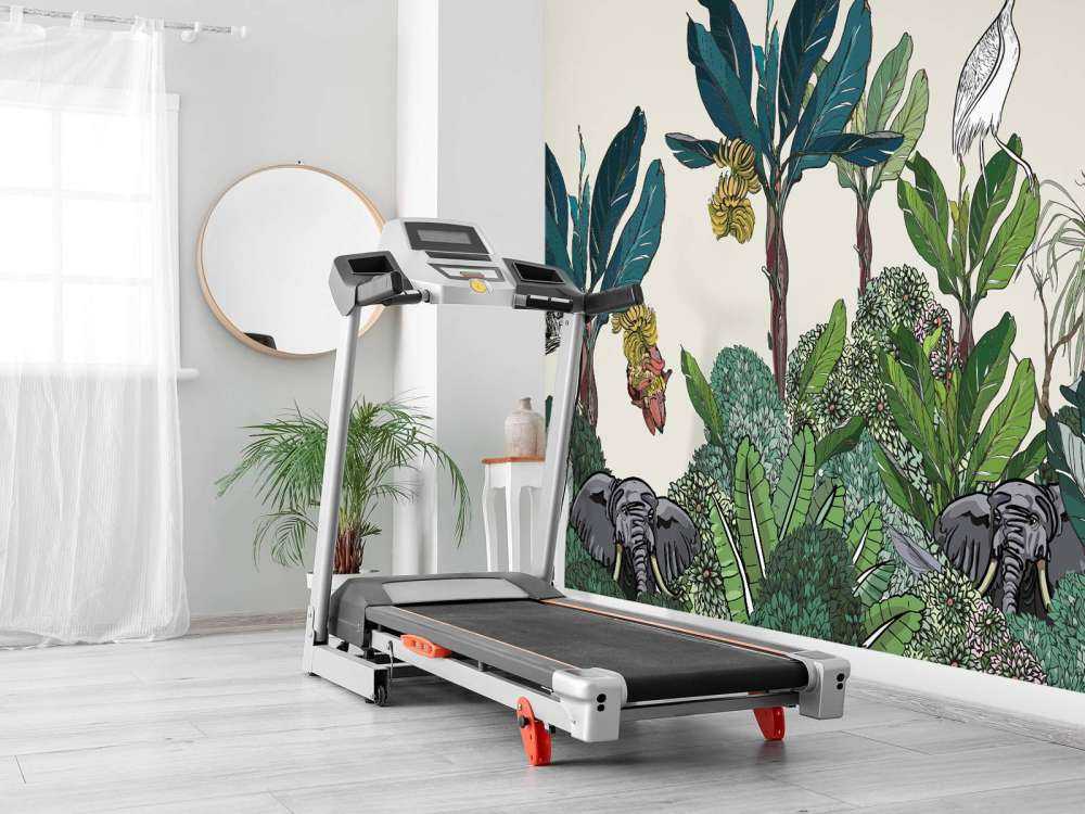 Djungel panorama med djur