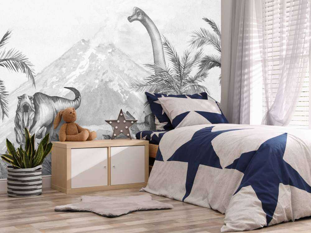 Dino är i svartvitt