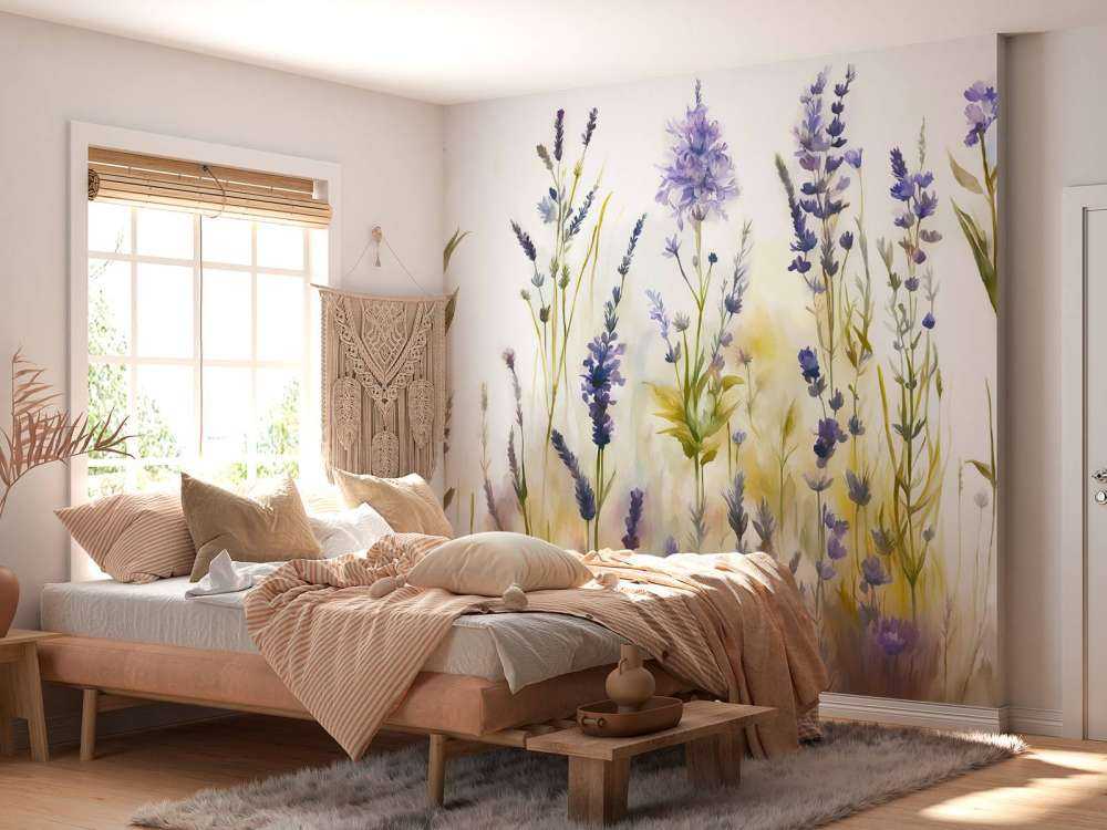 Lavendel Glänta Sömlös Pastell