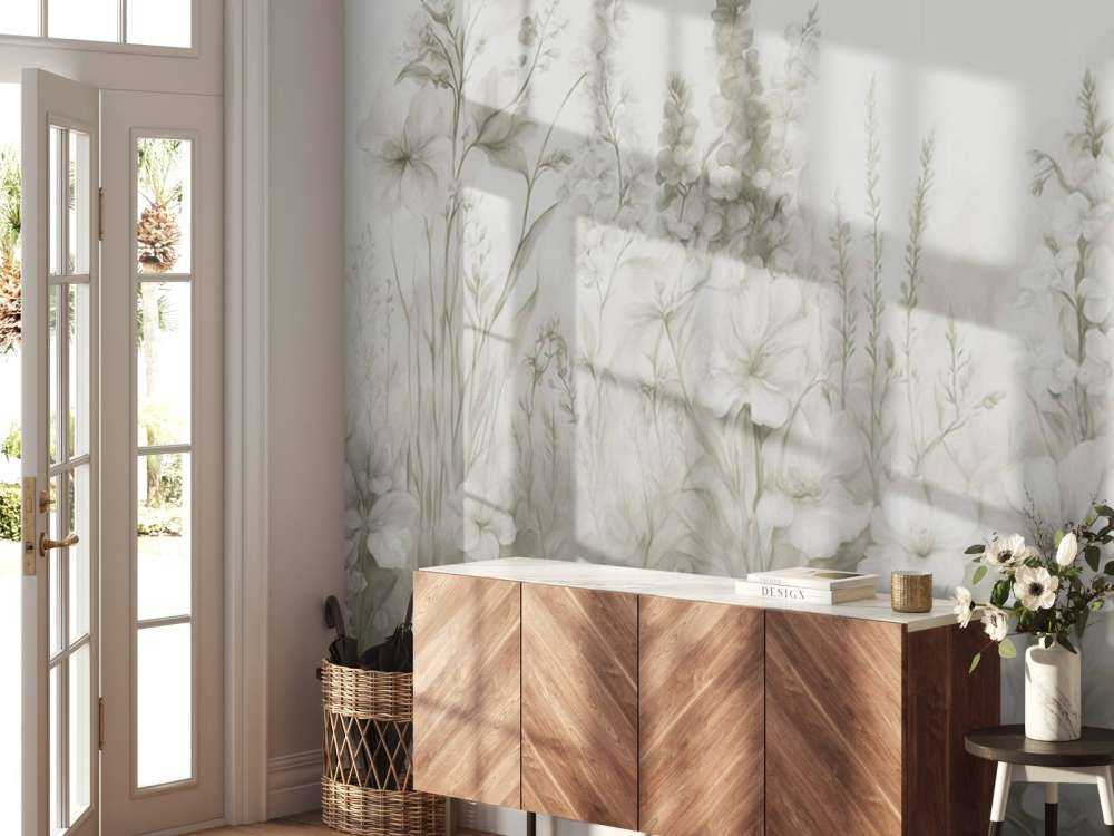 Mjuk engelsk trädgård - taupe