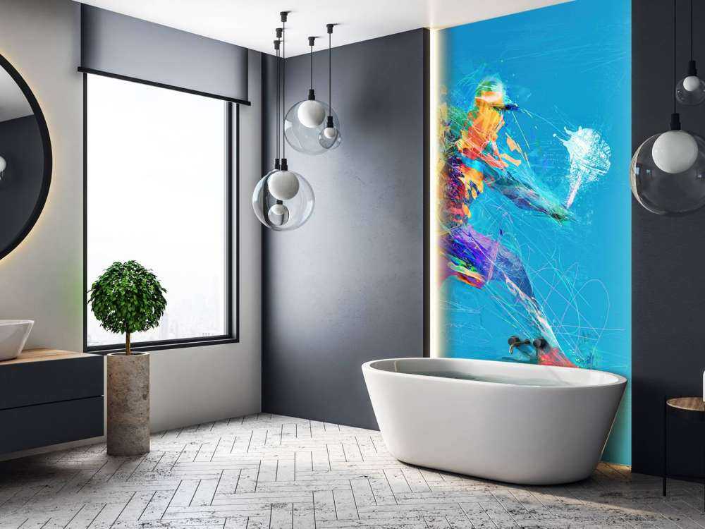 Illustrerad tennisspelare