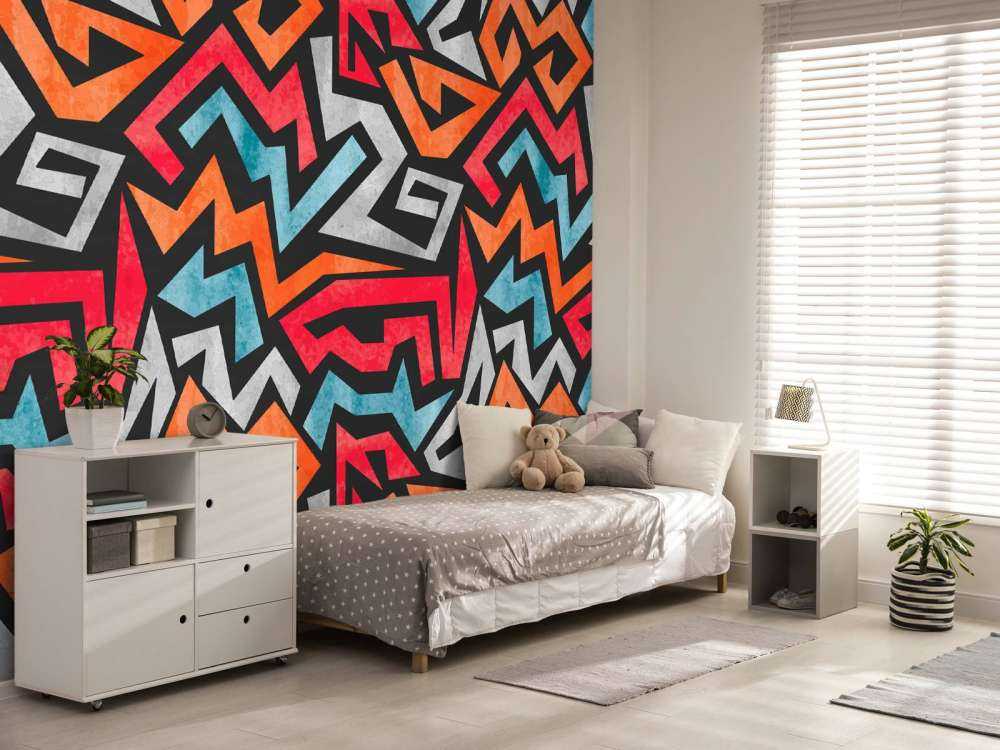 Färgglatt grafiskt tryck