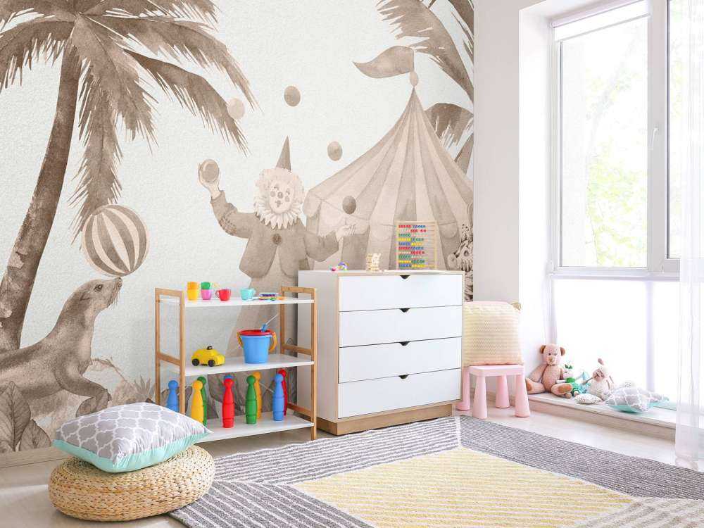 Glada cirkusdjur taupe