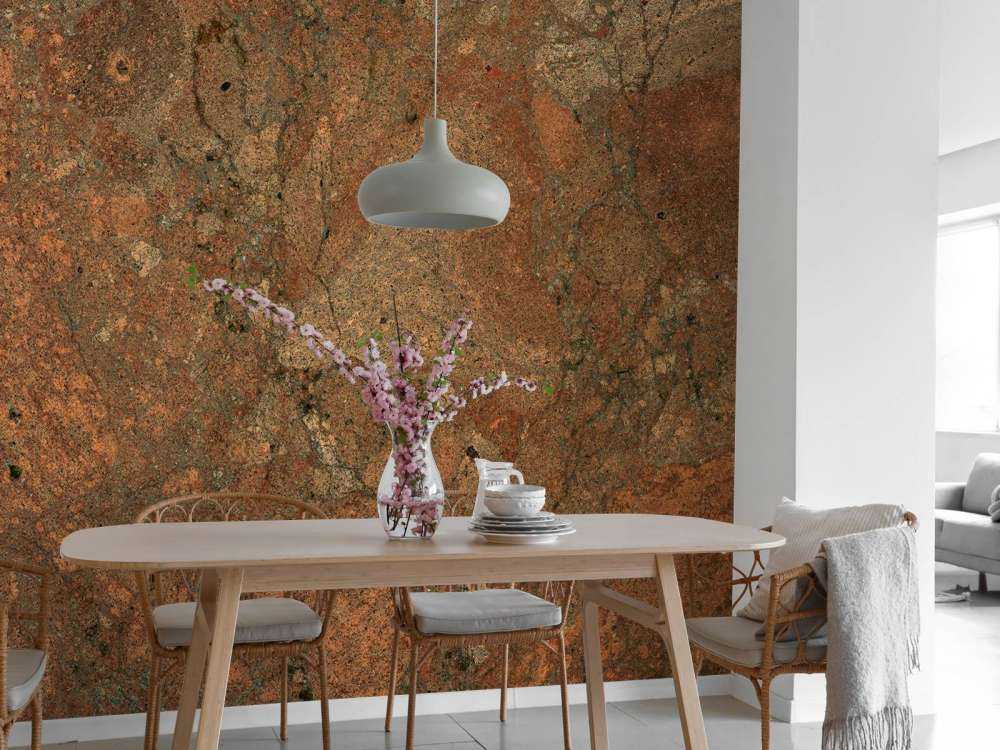 Marmor i terrakottafärg
