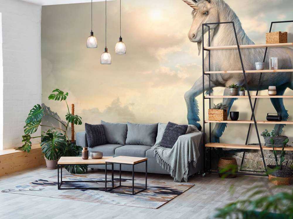 Enhörning på stenar